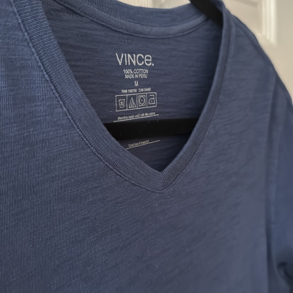 Vince Blue V-Neck T-Shirt